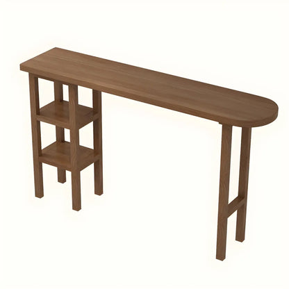 Tables de bar modernes en bois brun avec rangements pour salle à manger
