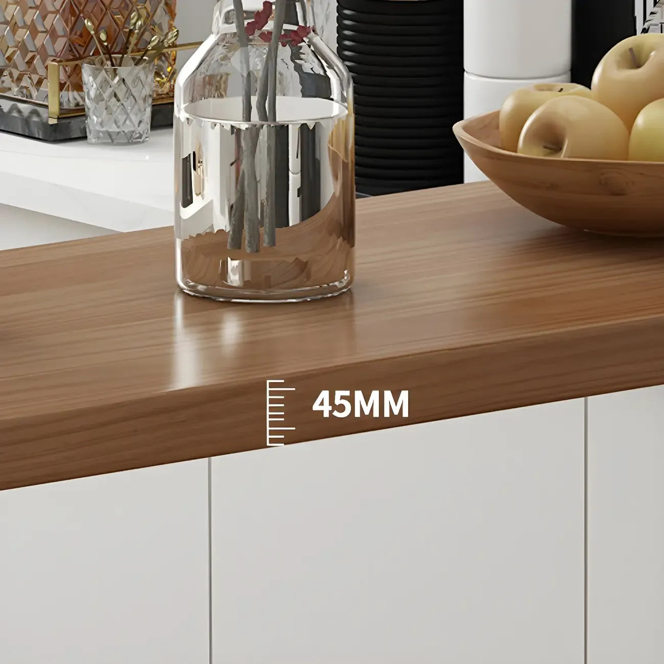 Tables de bar modernes en bois brun avec rangements pour salle à manger