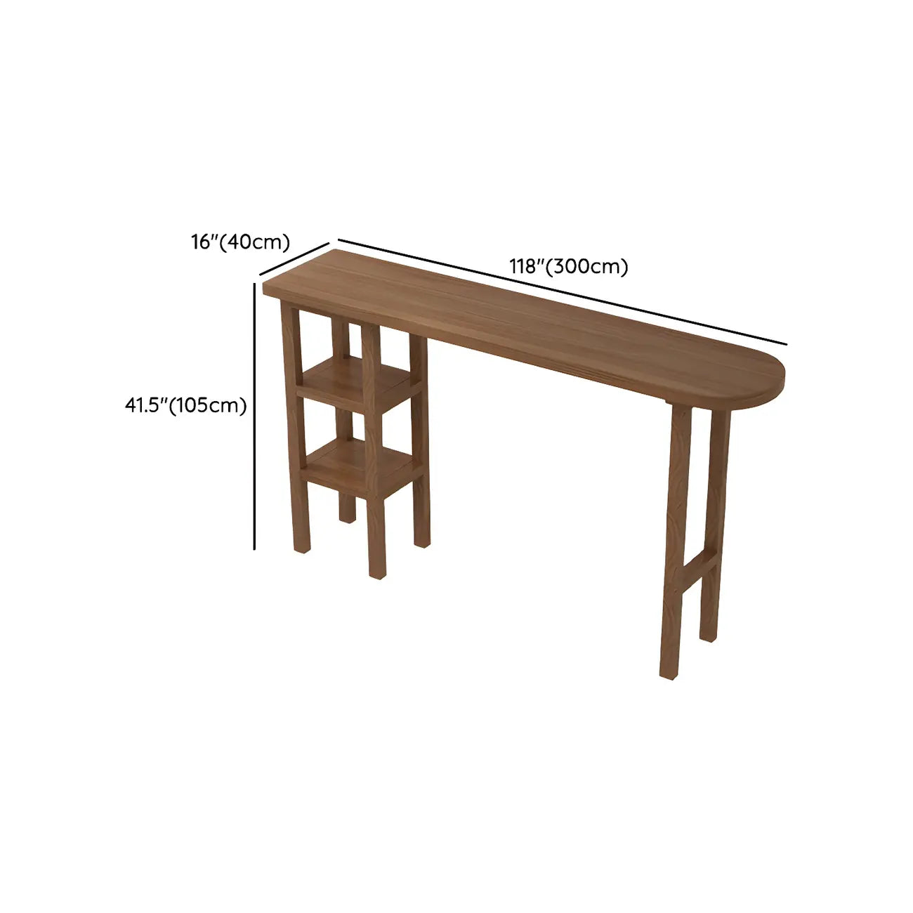 Tables de bar modernes en bois brun avec rangements pour salle à manger