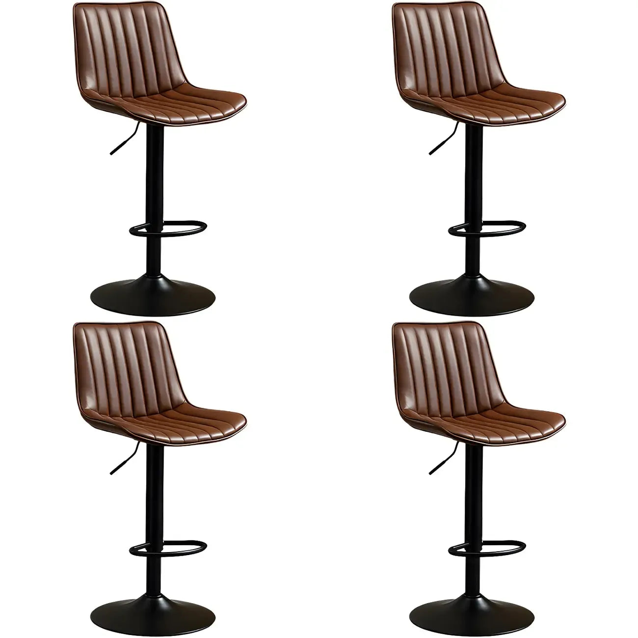 Tabourets de bar pivotants en cuir réglables avec dossier pour bar à domicile