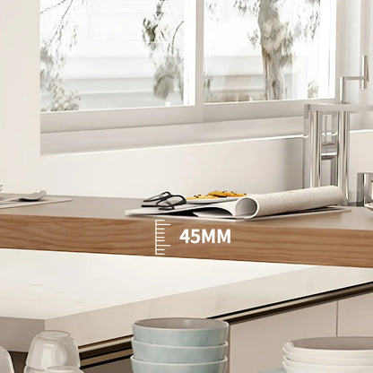 Tables de bar modernes en pin brun avec étagères de rangement