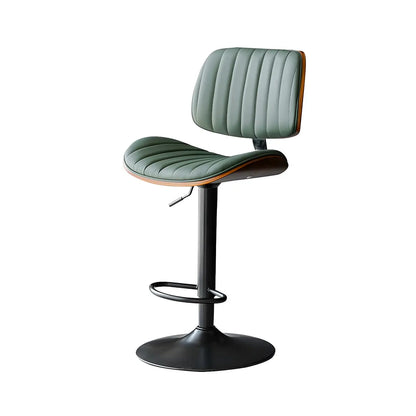 Tabourets de bar pivotants réglables modernes en similicuir