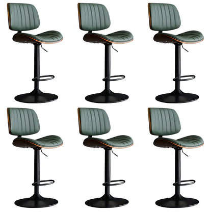 Tabourets de bar pivotants réglables modernes en similicuir