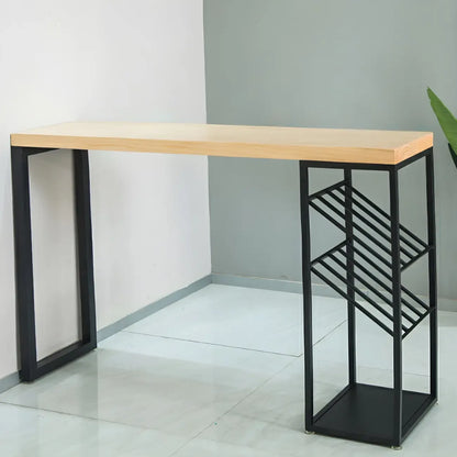 Tables de bar modernes avec casier à vin en pin naturel