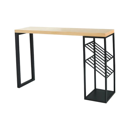 Tables de bar modernes avec casier à vin en pin naturel