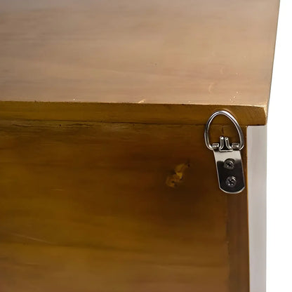 Vitrine flottante en bois à 2 étagères en forme de maison classique