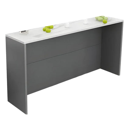 Table de bar rectangulaire blanche en bois pour salon