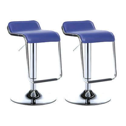 Tabouret de bar pivotant moderne sur pied, hauteur réglable, dossier bas, revêtement en similicuir.