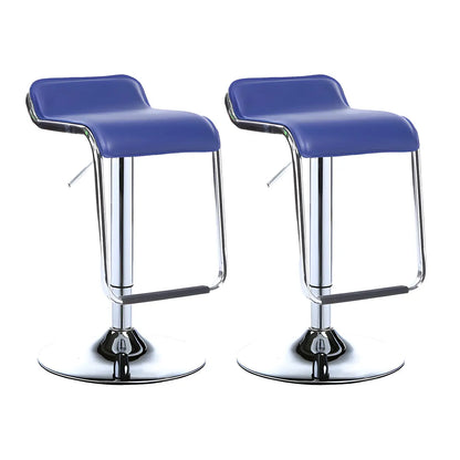 Tabouret de bar pivotant moderne sur pied, hauteur réglable, dossier bas, revêtement en similicuir.