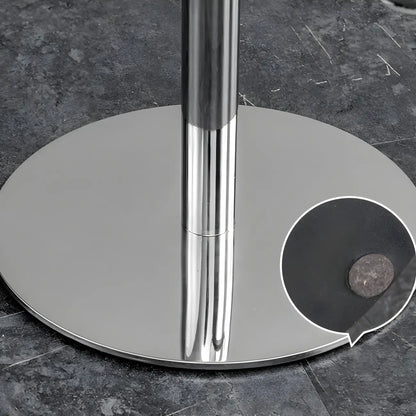 Tabouret de bar pivotant moderne sur pied, hauteur réglable, dossier bas, revêtement en similicuir.