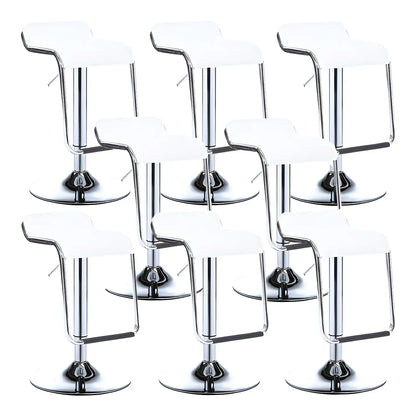 Tabouret de bar pivotant moderne sur pied, hauteur réglable, dossier bas, revêtement en similicuir.