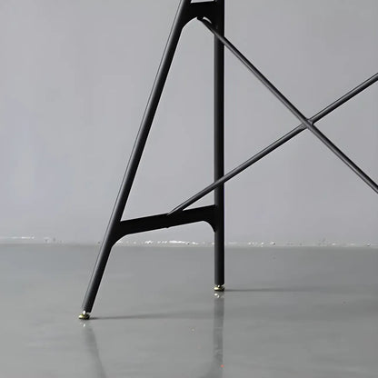 Tables de bar industrielles légères en bois noir et métal imitation bois