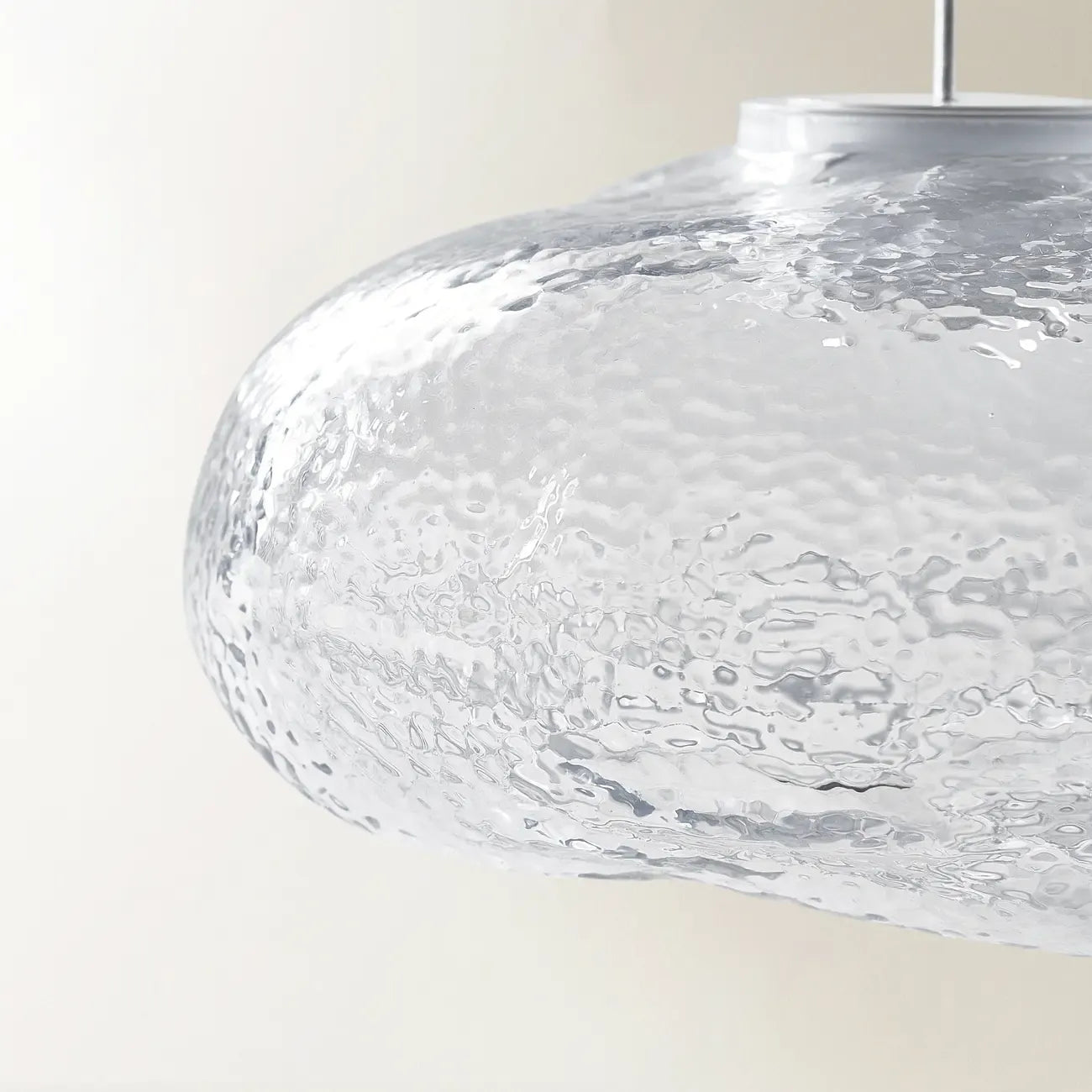 Lustre moderne en verre et LED pour îlot de cuisine