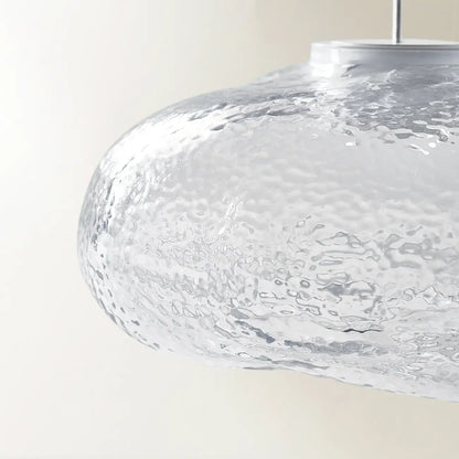 Lustre moderne en verre et LED pour îlot de cuisine