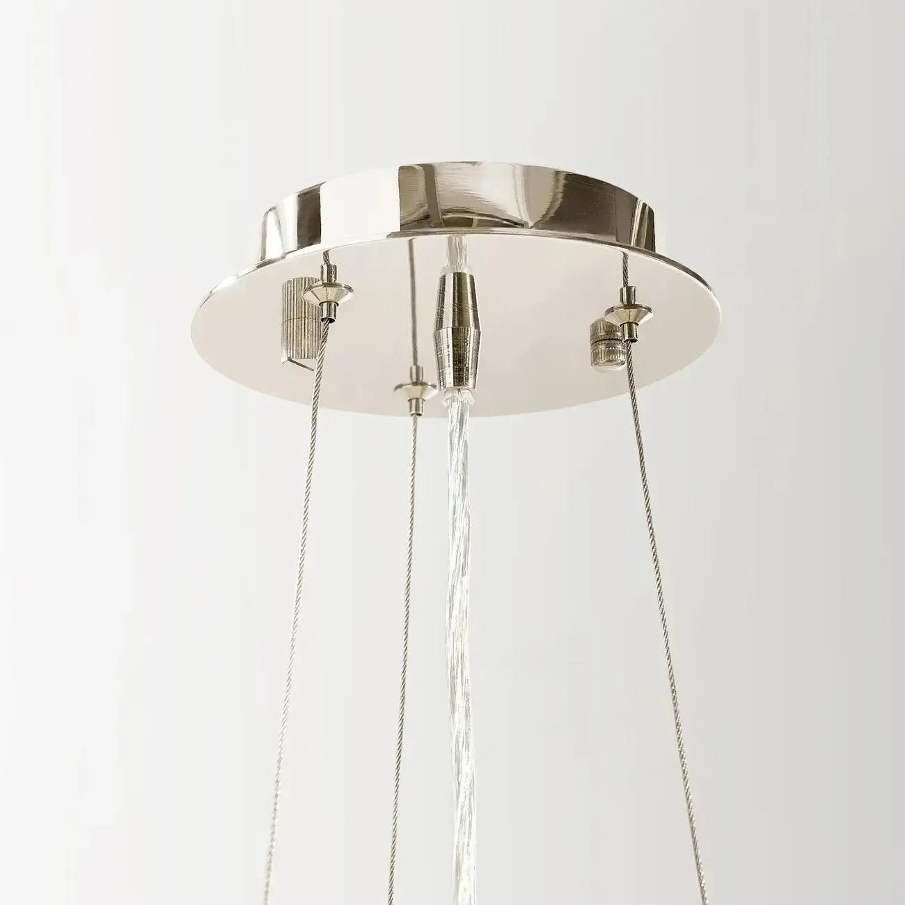 Lustre moderne à six lumières en cristal et perles, style branches